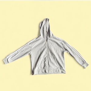 ✨ La Lux grey zip up hoodie with bow detail Size XL✨